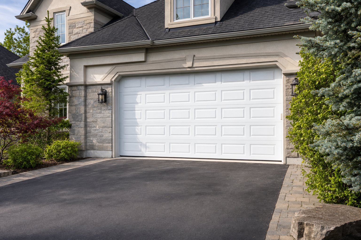 Modern Black Double Door in Kanata