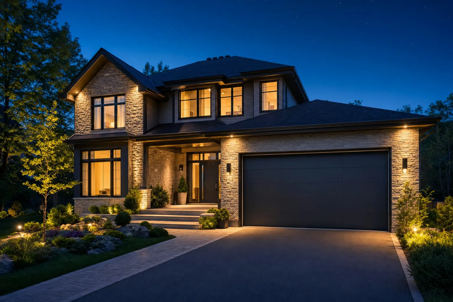 New garage door installed on an Ottawa home