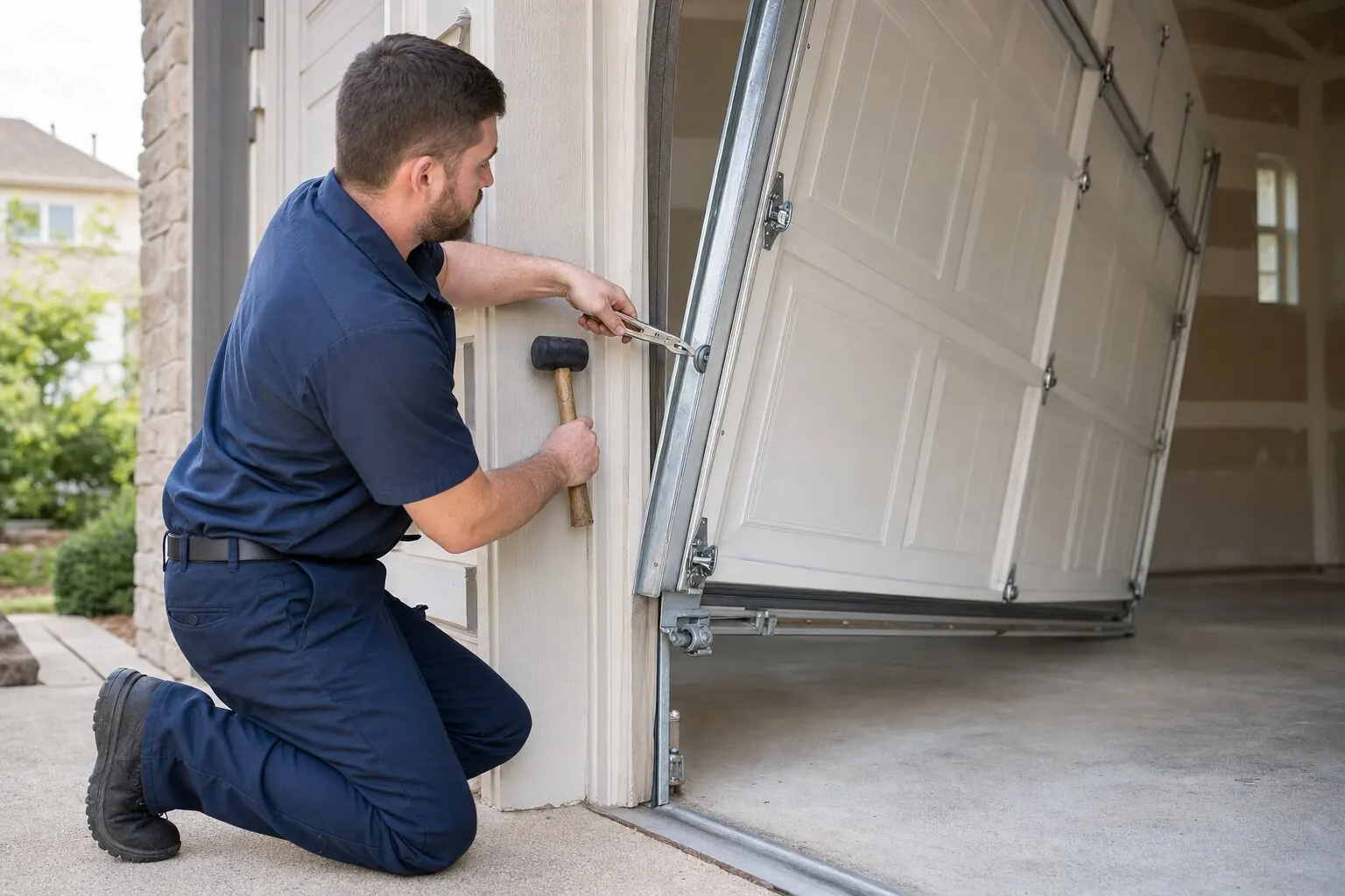 Garage Door Off-Track Repair — Ottawa & Surrounding Areas