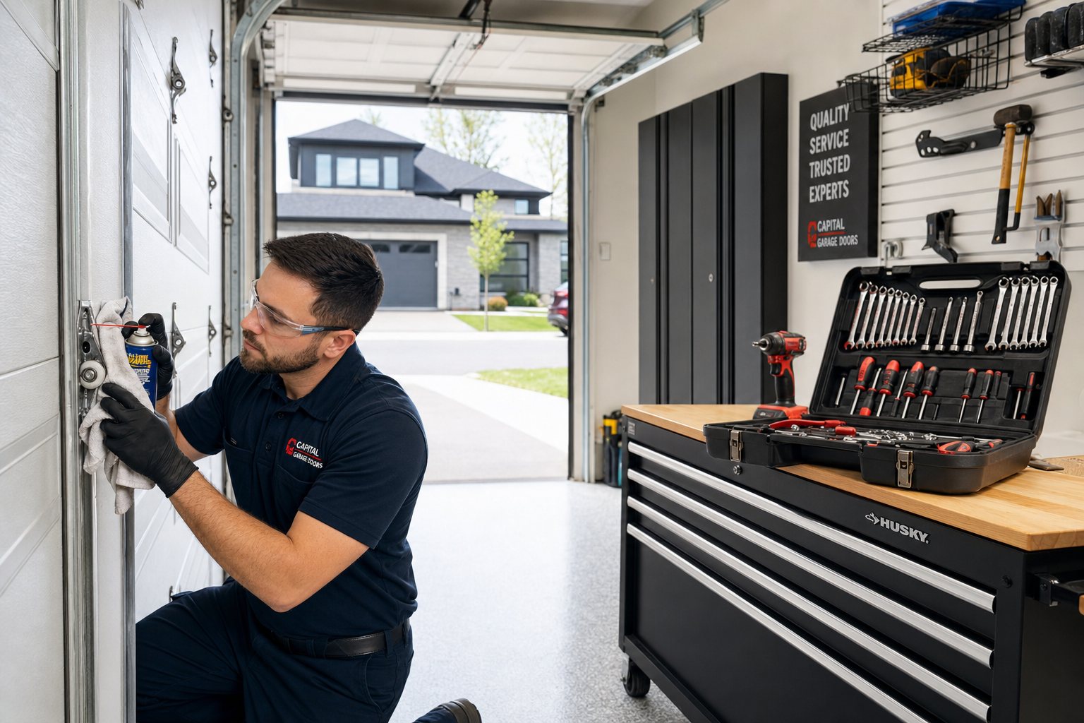 Garage door maintenance and tune-up Ottawa