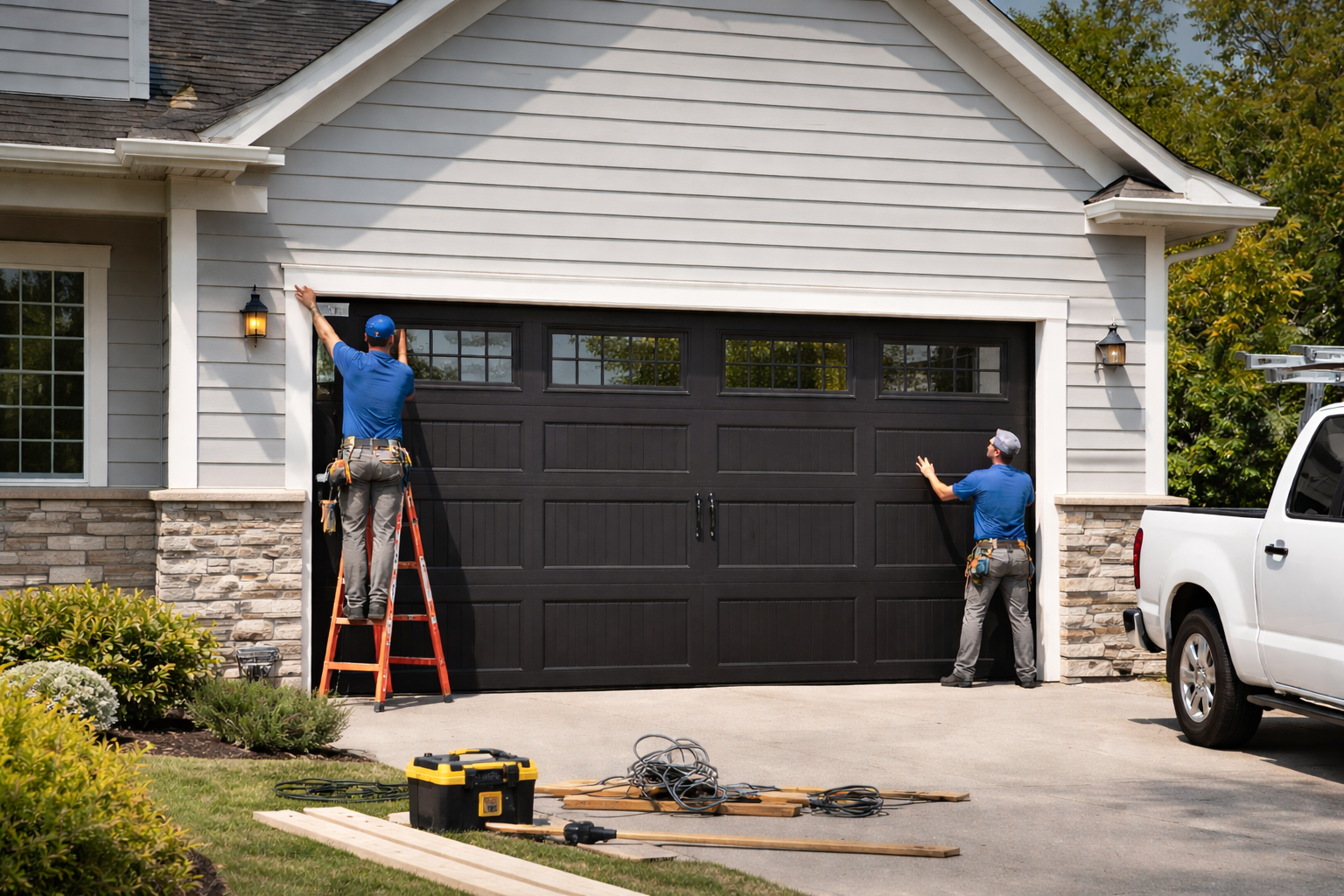 Garage door panel replacement